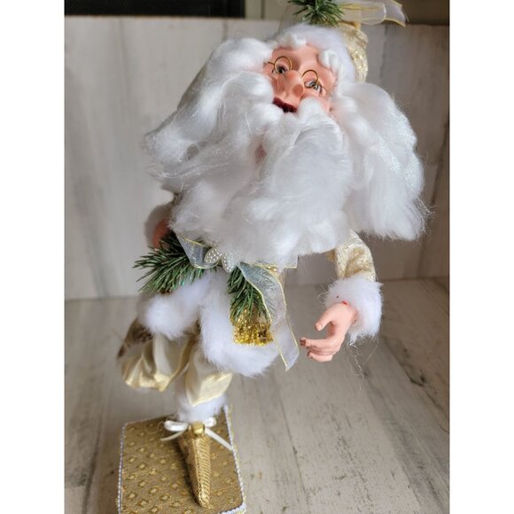 Nicholas collection elf standing on box stocking holder vintage decor - Picture 3 of 10